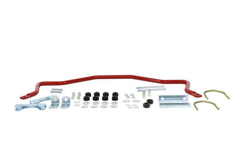 Sway Bar, Rear, Solid, Steel, Red Powdercoated, 0.866 in. Diameter,