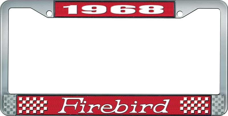 nummerplåtshållare, 1968 FIREBIRD - röd