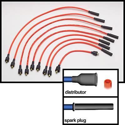 Spark Plug Wires, Restoration, 7mm, Orange,