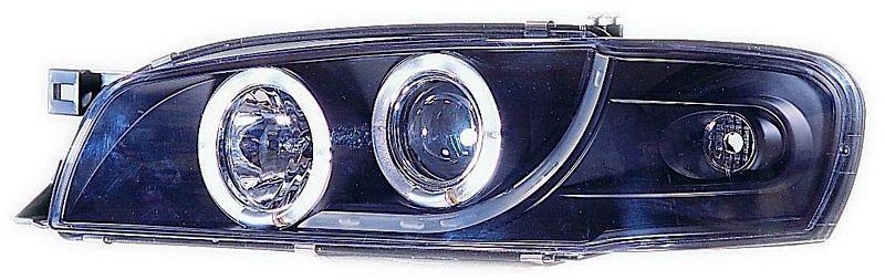 Set Koplampen passend voor Subaru Impreza 1997-2000 - Zwart - incl. Angel-Eyes