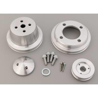 Pulley Kit, Billet aluminum, V-belt