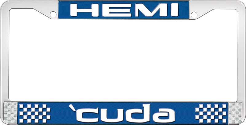 nummerplåtshållare, HEMI 'CUDA - blå