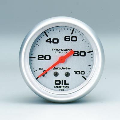 Oil pressure, 67mm, 0-100 psi, mechanical