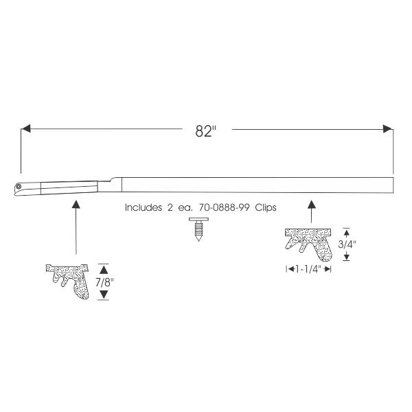 Hardtop roof rail weatherstrip