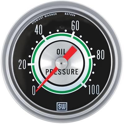 Oil pressure, 67mm, 0-100 psi, mechanical