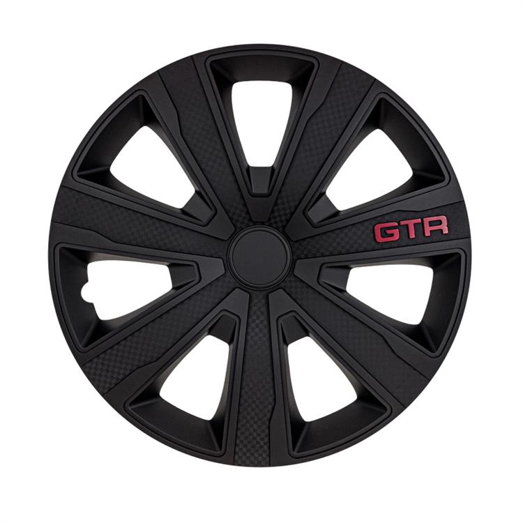 4-Delige J-Tec Wieldoppenset GTR Carbon 15-inch zwart