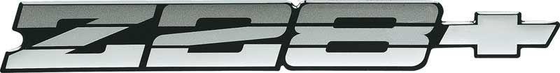 Emblem, Rear, Charcoal, Z/28 Logo, Chevy, Each