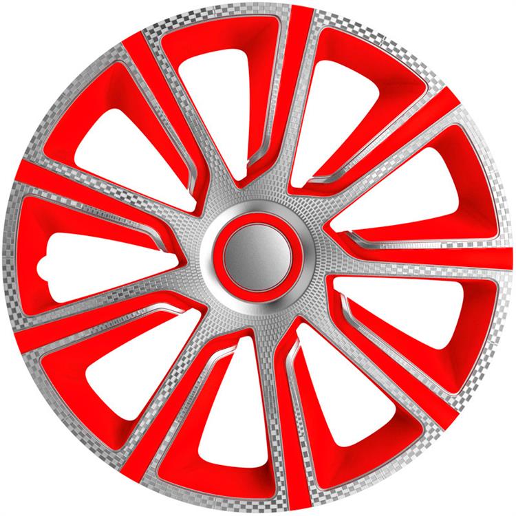 Set J-Tec wheel covers Veron 13-inch silver/red/carbon-look