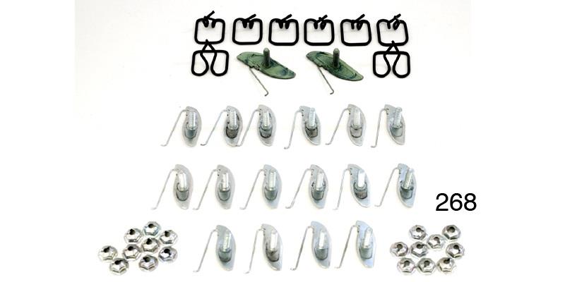 Clips, front fendermldg, set (B/A)