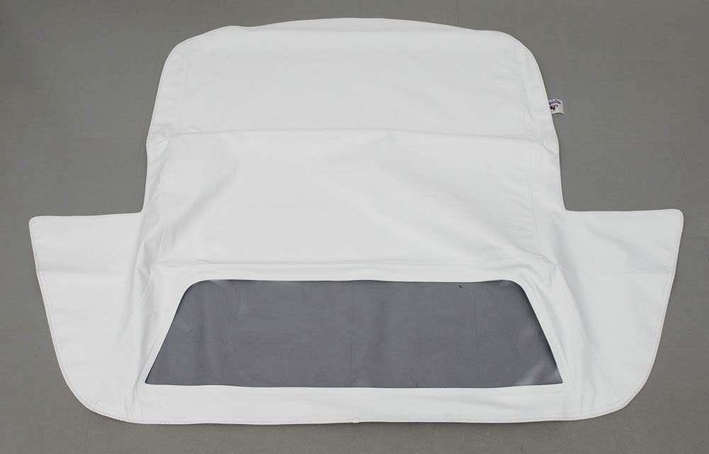 Pearl White Vinyl Convertible Top With Soft Window