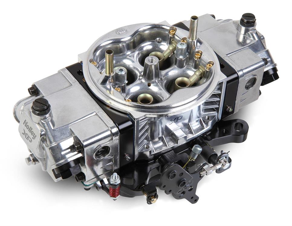Carburetor, Ultra XP, Race, 850 CFM, 4-Barrel, Tumble Polished, Black Anodized Metering Blocks