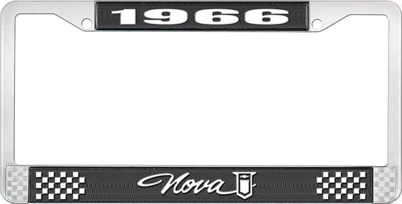 1966 NOVA LICENSE PLATE FRAME STYLE 1 BLACK
