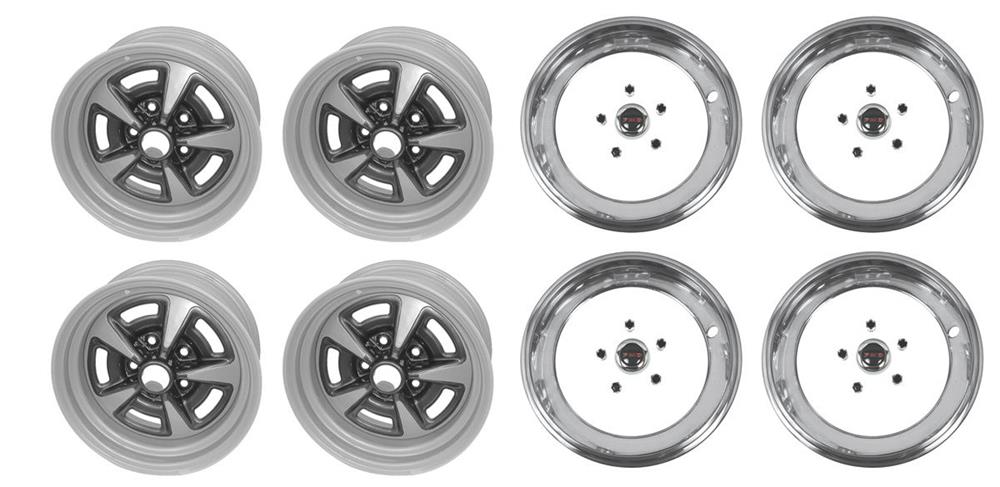 Wheel Kit, Rally II, 1968-69 Pontiac A-Body, 15" X 7"/15" X 8"