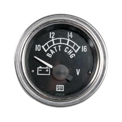 Voltmeter, 52.4mm, 10-16 V, electric