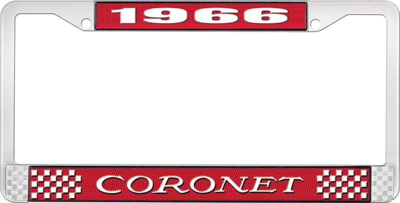 1966 CORONET LICENSE PLATE FRAME - RED