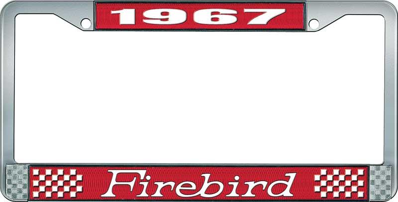 nummerplåtshållare, 1967 FIREBIRD - röd
