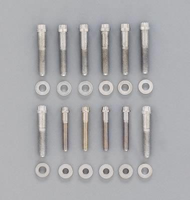 Intake Manifold Bolts, Steel, Hex Head, Washers, Use On RPM Air-Gap Intake Manifold Only, Ford, 351C, Kit