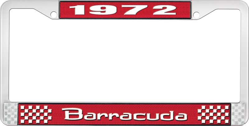 nummerplåtsram 1972 barracuda - röd