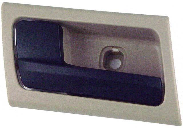 interior door handle - front left - black lever+beige housing (camel)