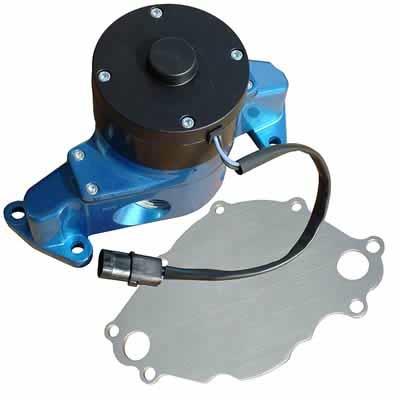 Water Pump, Electric, 35 gpm, Aluminum, Blue, Ford, Small Block, Includes Hose Adapter