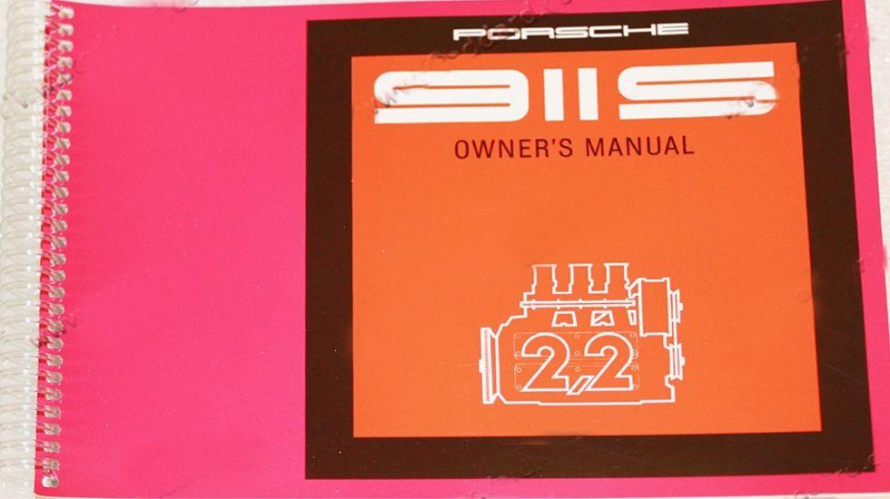 Driver's Owners Manual for 1971 911S