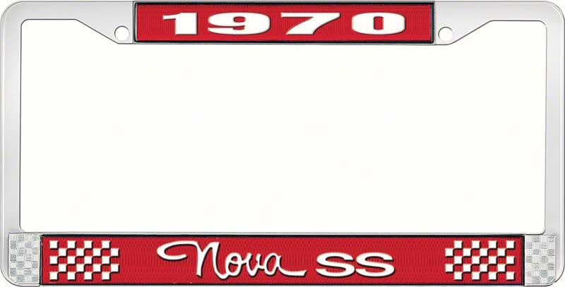 nummerplåtshållare, 1970 NOVA SS STYLE 3 röd