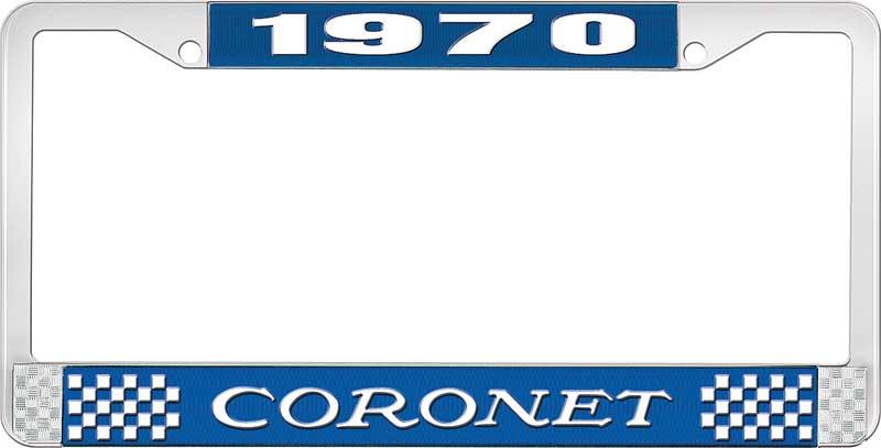 1970 CORONET LICENSE PLATE FRAME - BLUE