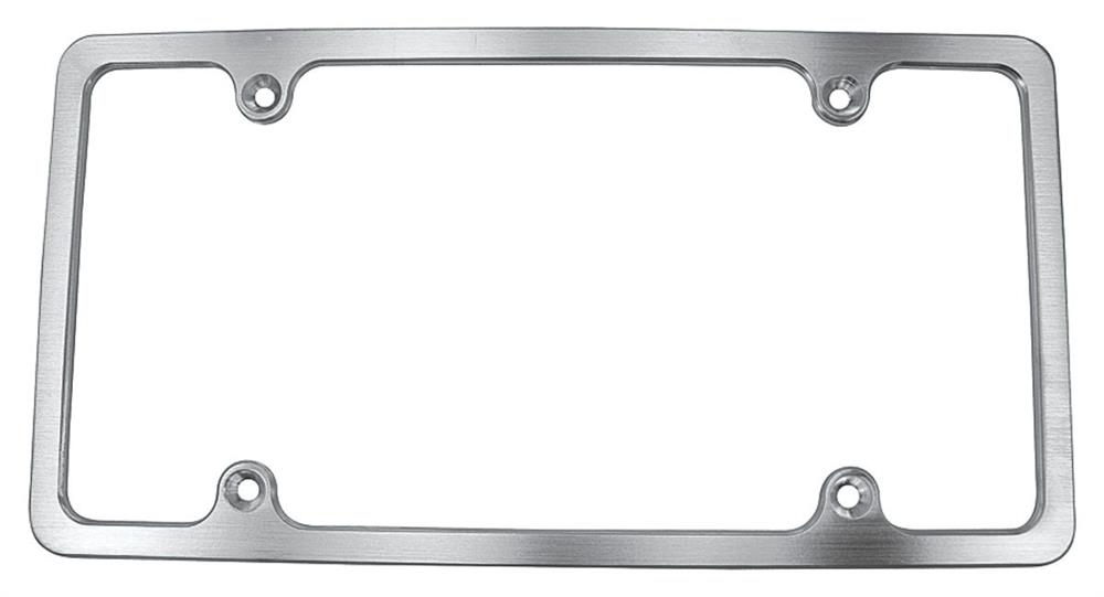 License Plate Frame, Billet Aluminum plain, brushed