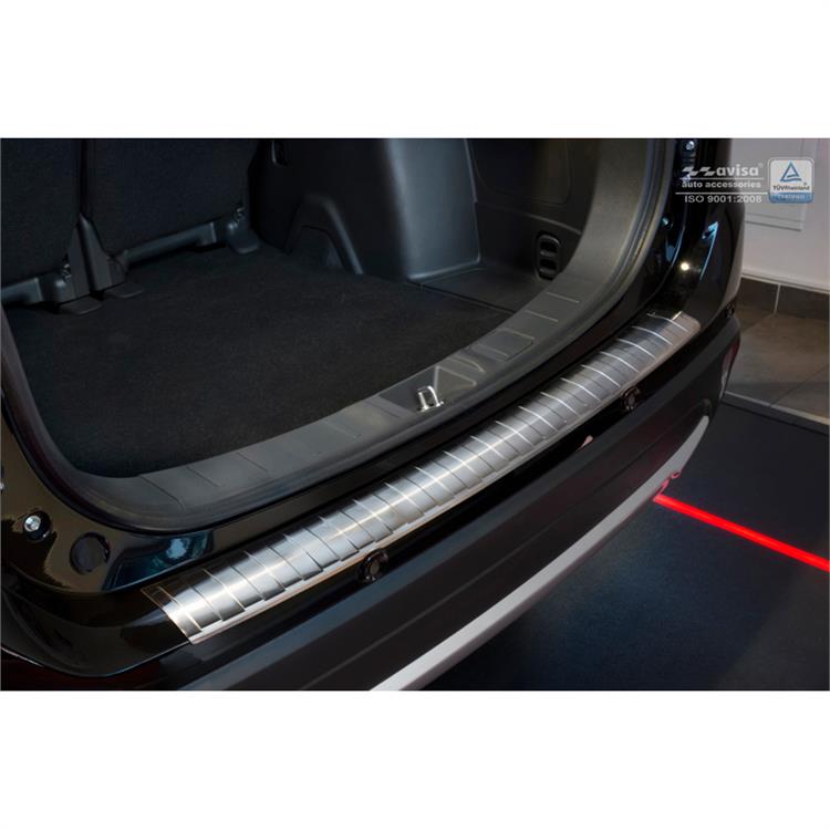 Stainless Steel Rear bumper protector suitable for Mitsubishi Outlander III Facelift 2015- 'Ribs' (with PDC cut out)