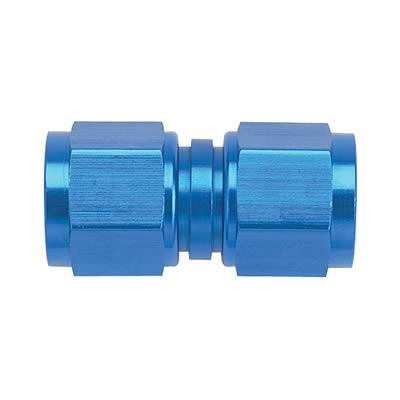 Fitting, Coupler, Straight, Female -6 AN to Female -8 AN, Aluminum, Blue Anodized, Each