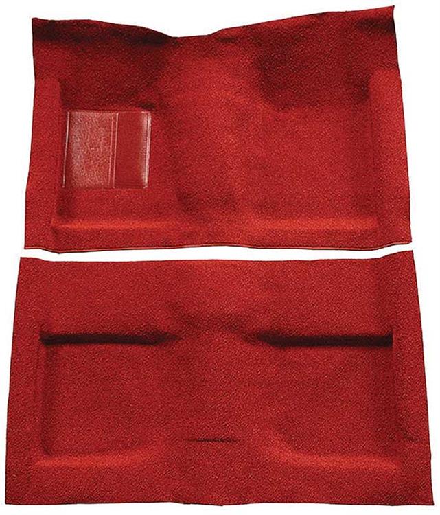 1964 Mustang Convertible Passenger Area Nylon Loop Floor Carpet Set with Mass Backing - Red