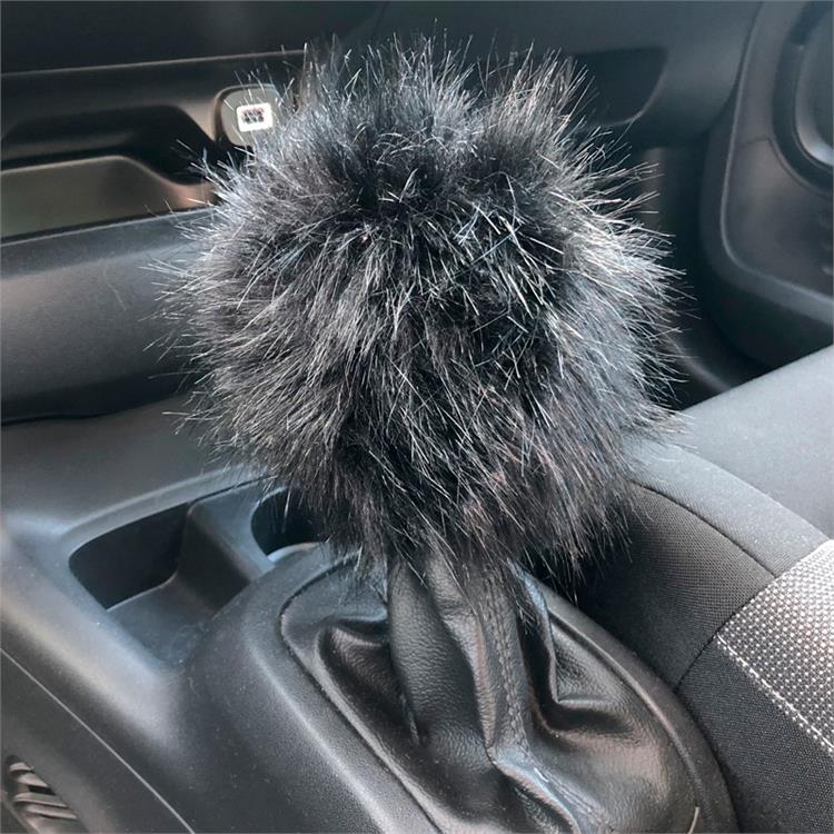 Simoni Racing Gear Knob Cover Fluffy Fur - Black