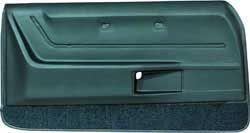 Inner Door Panel, Deluxe, Full, Plastic, Turquoise, Chevy, Pair