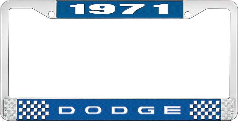 1971 DODGE LICENSE PLATE FRAME - BLUE