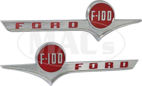 Hood Side Emblem/ Ford F100/ C