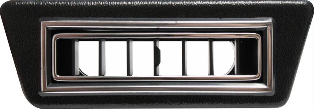 Louver, Underdash, Plastic, Black/Chrome, Rectangular, Each