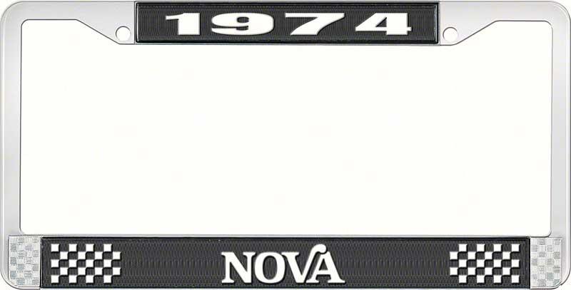 1974 NOVA LICENSE PLATE FRAME STYLE 2 BLACK