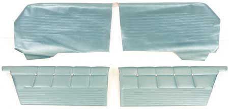 1962 IMPALA SS OR STANDARD 2 DOOR COUPE AQUA/TURQUOISE PRE-ASSEMBLED REAR SIDE PANELS