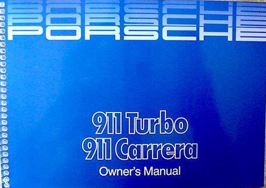Driver's Owners Manual for 1987 911