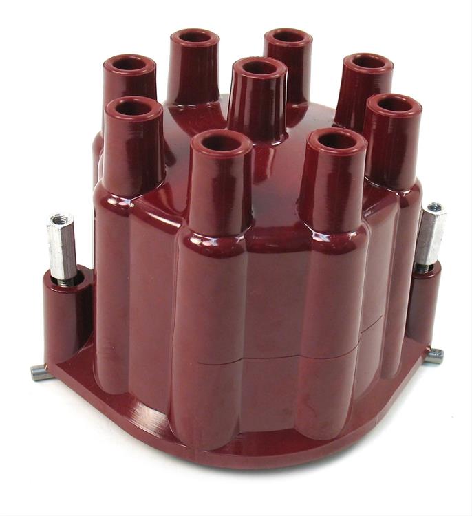 Distributor Cap, Female/Socket, Marine, Red, Clamp-Down, Chevy, Dodge, Ford, Mercury, Plymouth, Each