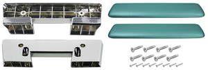 65-7 FRONT ARMREST PAD & BASE KIT, dark aqua