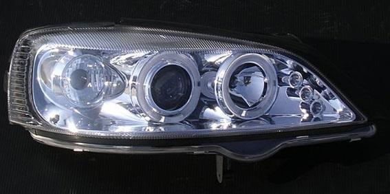 Set Koplampen passend voor Opel Astra G 1998-2003 - Chroom - incl. Angel-Eyes - Type 2