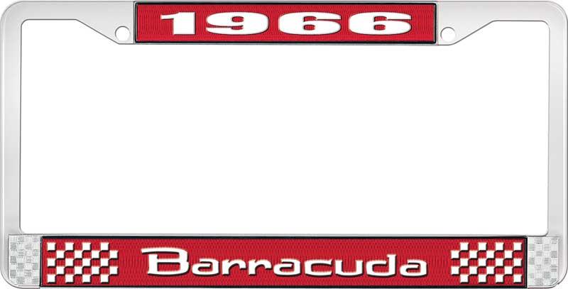 nummerplåtsram 1966 barracuda - röd