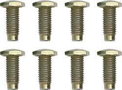 Seat Belt Bolt Set; Gold 1/2"-13 x 1-1/4", Without Shoulder; 8-Pieces; Coarse Thread