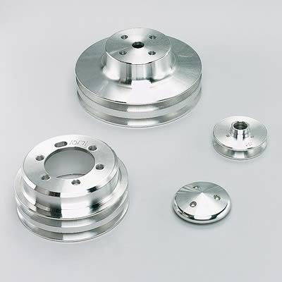 Remskivesats, billet aluminium, kilrem / V-rem