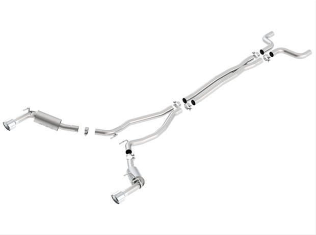 Exhaust System, Cat Back, Stainless Steel, Natural, Polished Tips,