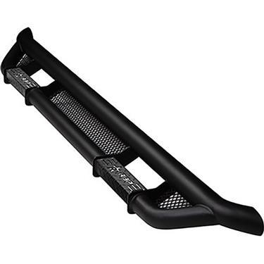 Nerf Bar; RX3 Series; With Drop Down Steps; 3 Inch Round Bent; Powder Coated; Black