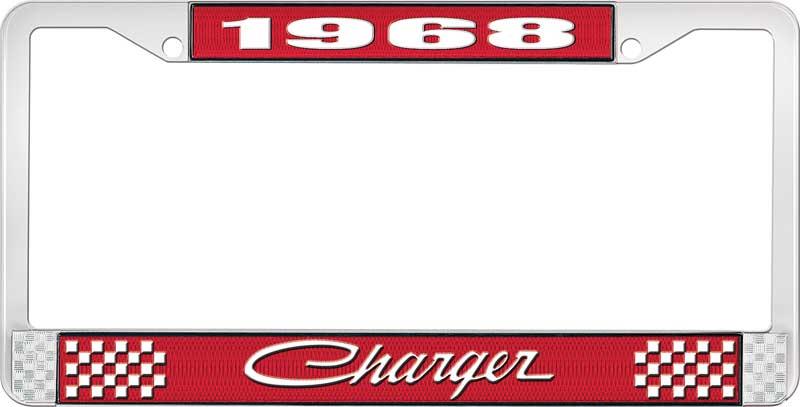 1968 CHARGER LICENSE PLATE FRAME - RED