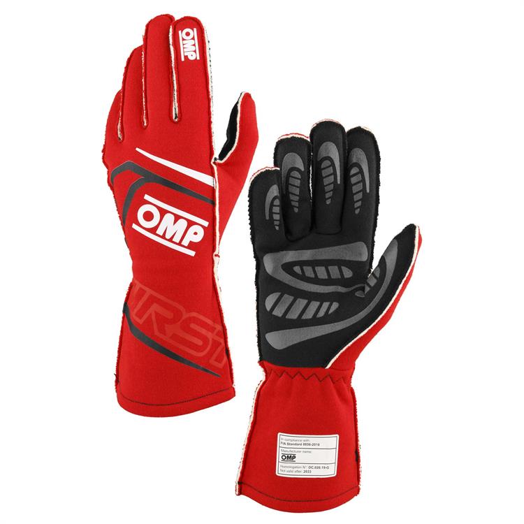 FIRST GLOVES FIA 8856-2018 MY2025 RED SZ. L