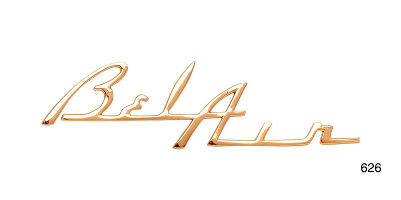 emblem instrumentbräda, "Bel Air", guld